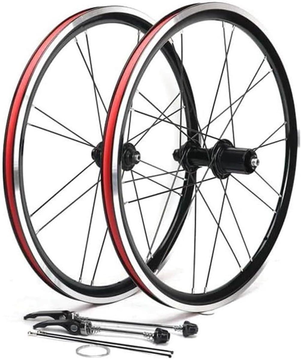 Fietswielset 20 Inch - BMX Vouwfiets Wielen - Fietsen Onderhoud - Dubbelwandige Velgen - 74/130MM QR - One Color