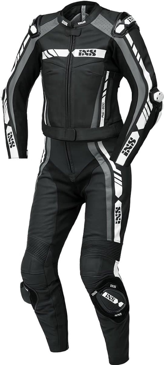 IXS RS-800 1.0 Dames Zwart Grijs Wit 2-Delig Motorpak - Racepak