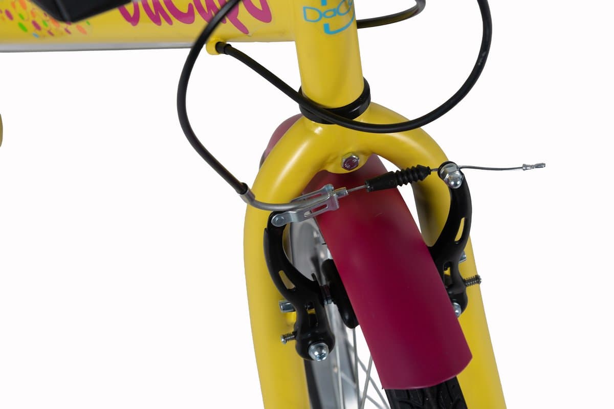 DaCapo kinderfiets 20'' Confetti geel, 6 versnellingen, rechtsgestuurd, 36 cm