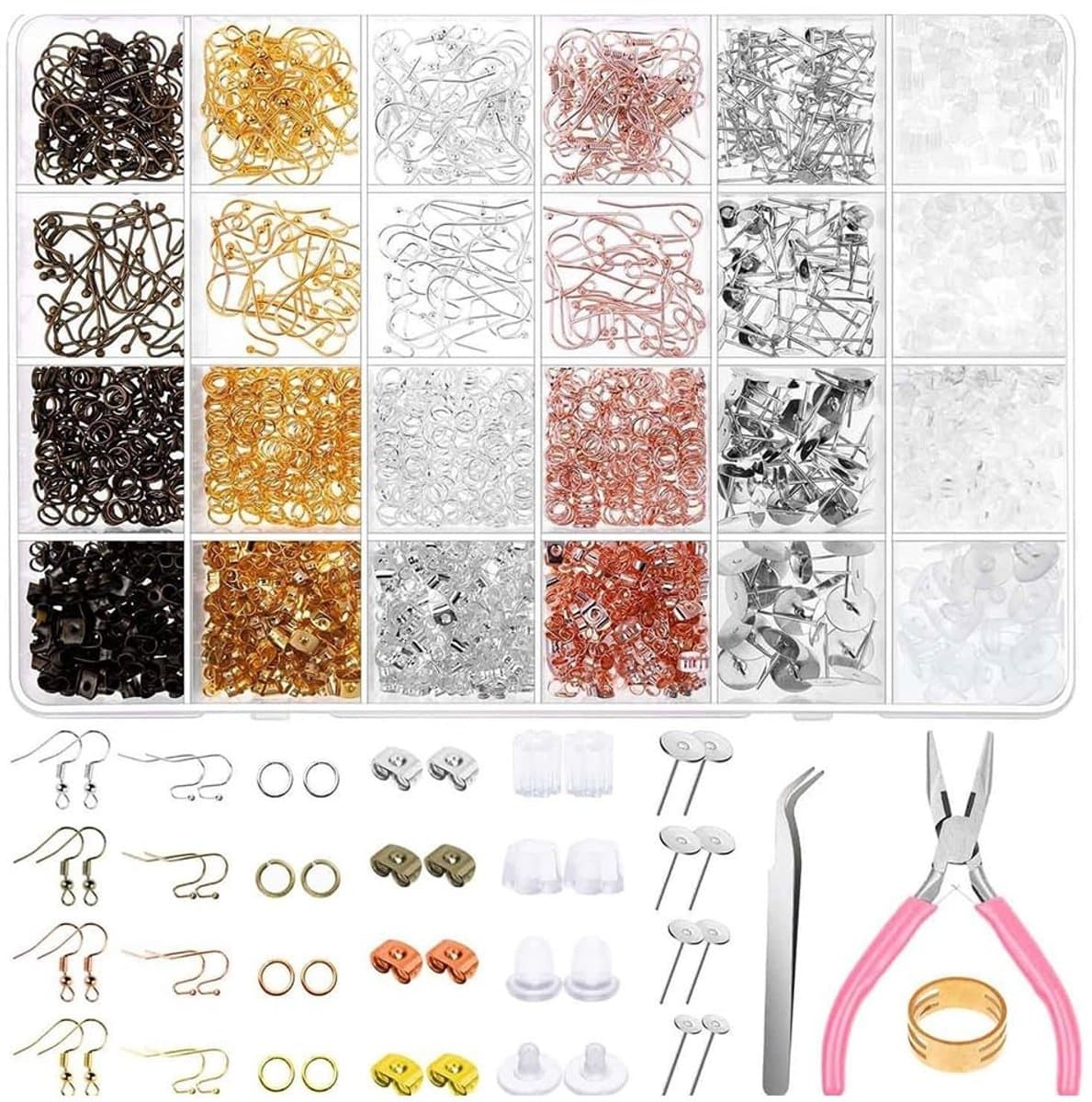 JHUBERS - Set van Materialen voor het Maken van Oorbel Hangers en Sieraden Reparatie