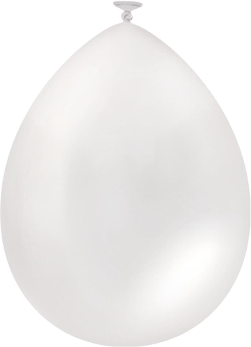 Metallic witte ballonnen - 10 stuks - Premium latex ballonnen - Feestversiering - Feestballonnen voor ieder feest