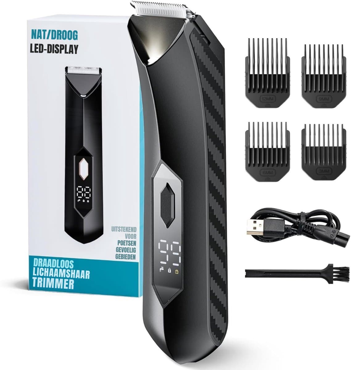 Zyrex® Trimmer Baard - Trimmer - Zwart - 18cm x 8cm x 6cm