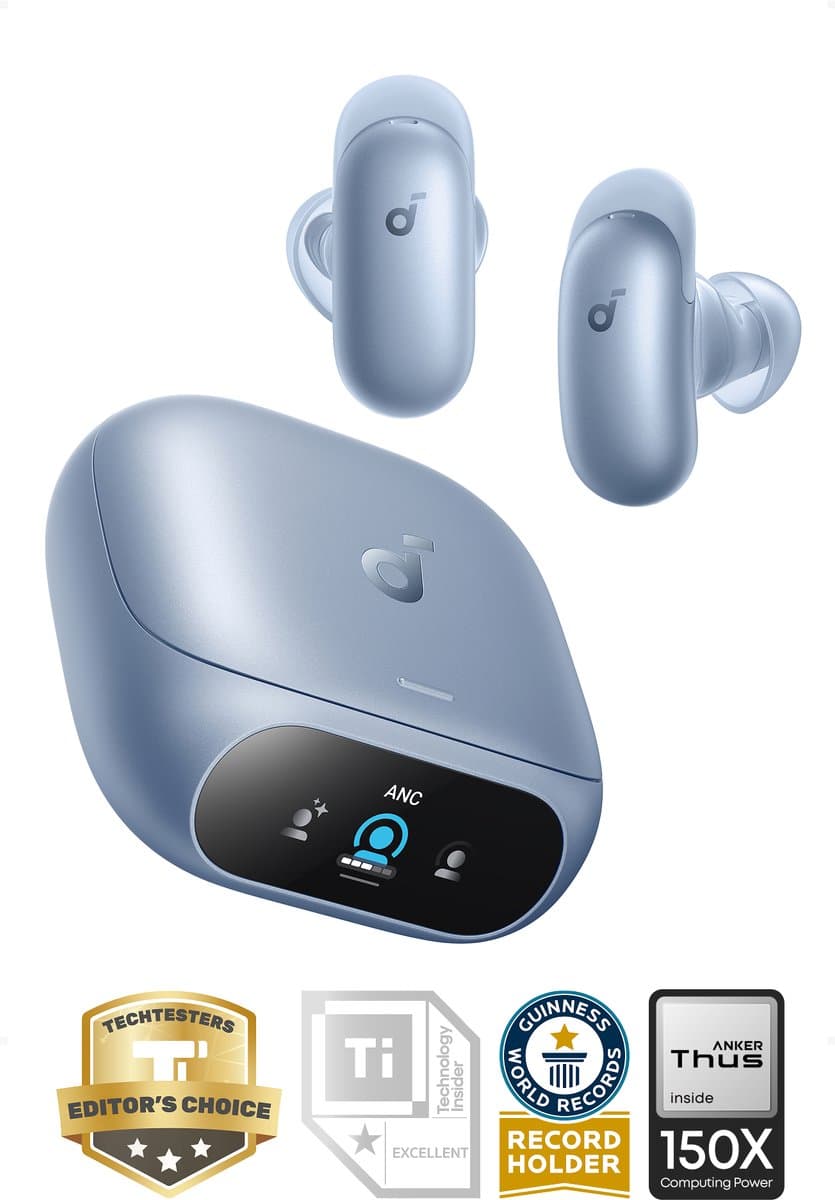 soundcore Liberty 5 Pro by Anker, Anker Thus Al Chip, Kristalheldere Gesprekken, Noise Cancelling Oordopjes, Draadloze Oordopjes, ANC Met 6,5 U/28 U:Speeltijd, Snelladen, Draadloos Opladen