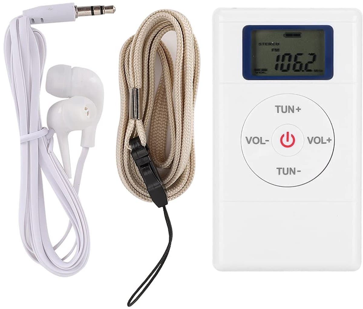 Dailygoods - Mini Draagbare AM/FM-radio met Koptelefoon
