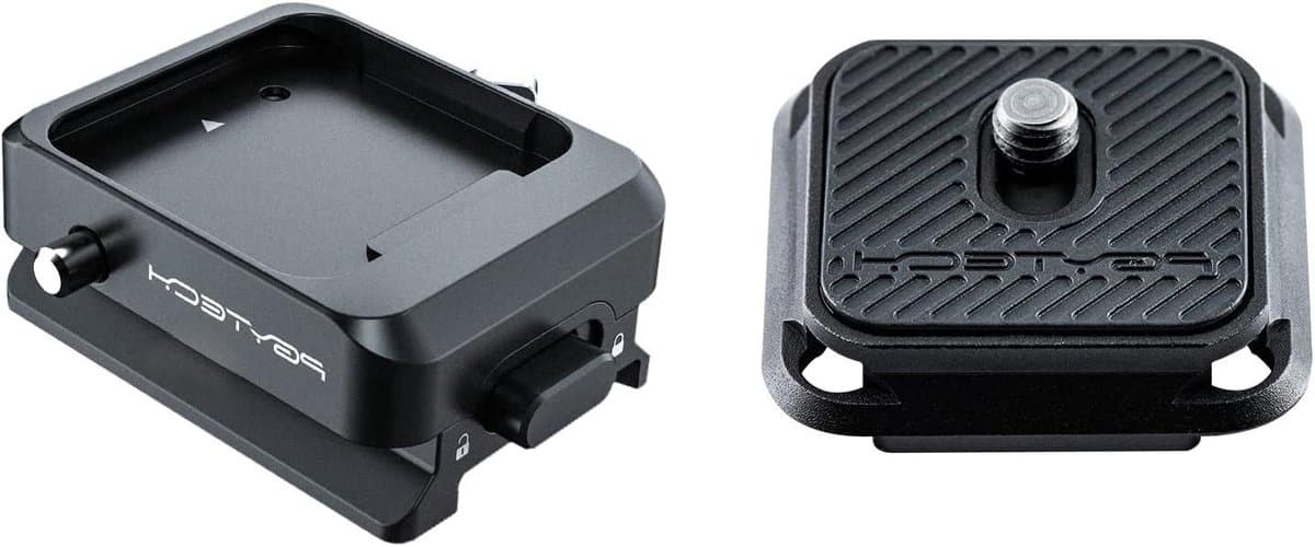 Quick Release Plaat - Stabilisator Klem - Camera Stabiliseren - Gepatenteerd Snelwisselsysteem - 10.4 x 7.8 x 5.5 cm - Zwart