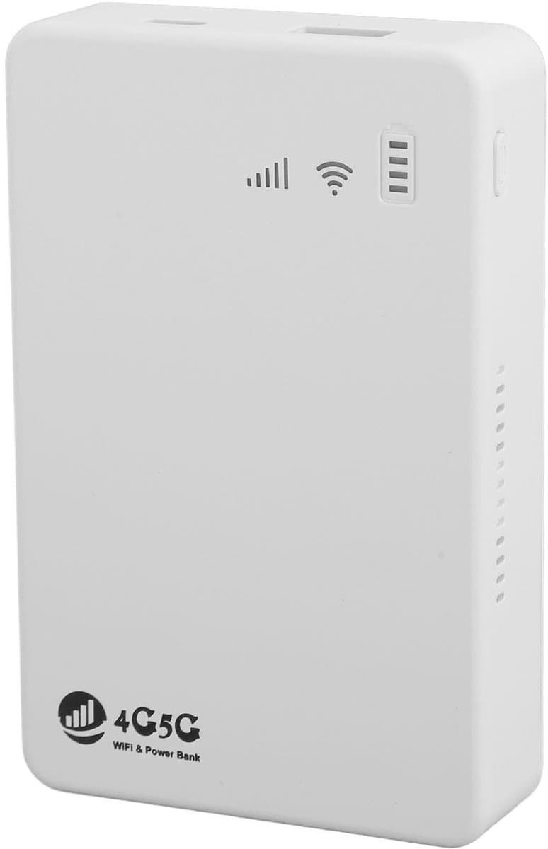 Virtubuy - 4G LTE WiFi Hotspot - Draadloze Router - 10.000 mAh Accu - Tot 10 Gebruikers - SIM Slot en Mobiele Verbinding - Ideaal voor Thuis en Op R..