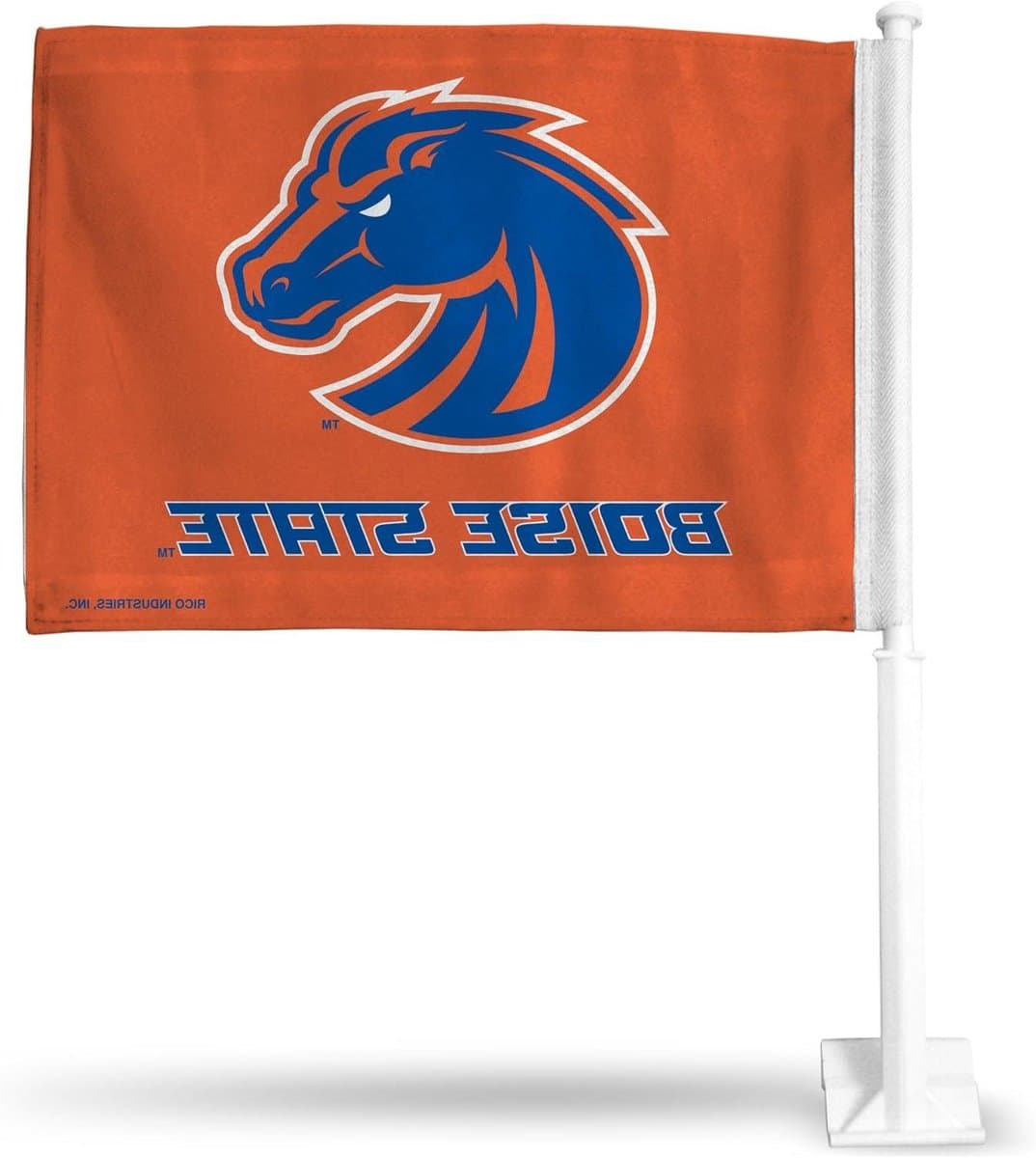 Autovlag met paal - Teamvlag auto - Sportteam tonen - Dubbelzijdig logo - 16 x 495 cm - Teamkleur