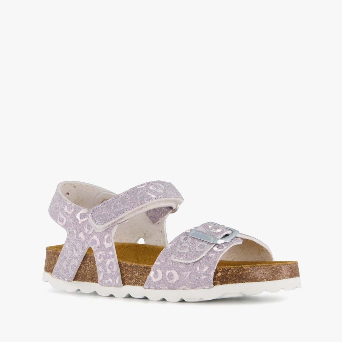 Hush Puppies meisjes bio sandalen met panterprint lila - Maat 34