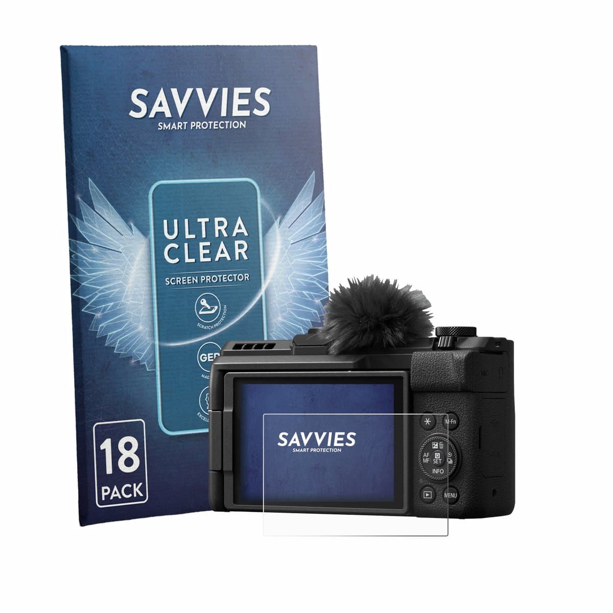 Savvies - Screenprotector voor Canon PowerShot V1 Premium - Folie Beschermfolie transparant 18 Stuks
