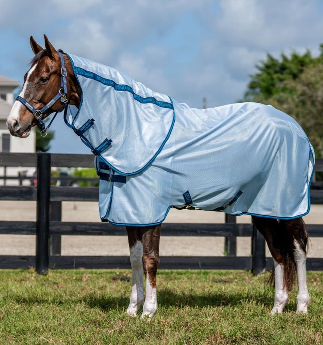 Horseware Amigo Bug Rug Plus Vliegendeken 180 Heather Blue