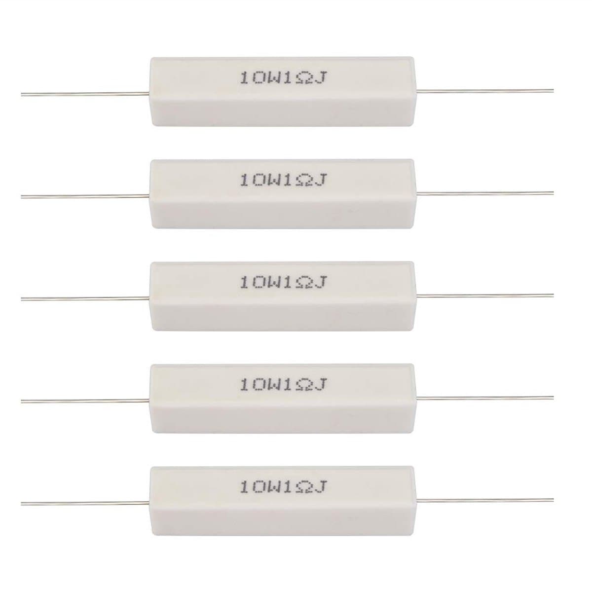 Byshayne - Cement Resistor Kit - 10Pcs 10W - Hoge kwaliteit - 1 ohm - Perfect voor speakers - Duurzaam - Keramisch materiaal