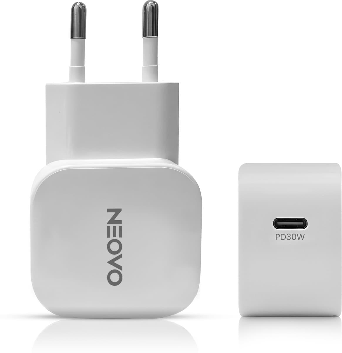 NEOVO 30W GaN USB-C Snellader – Power Delivery PPS – Geschikt voor iPhone, Samsung, MacBook, iPad