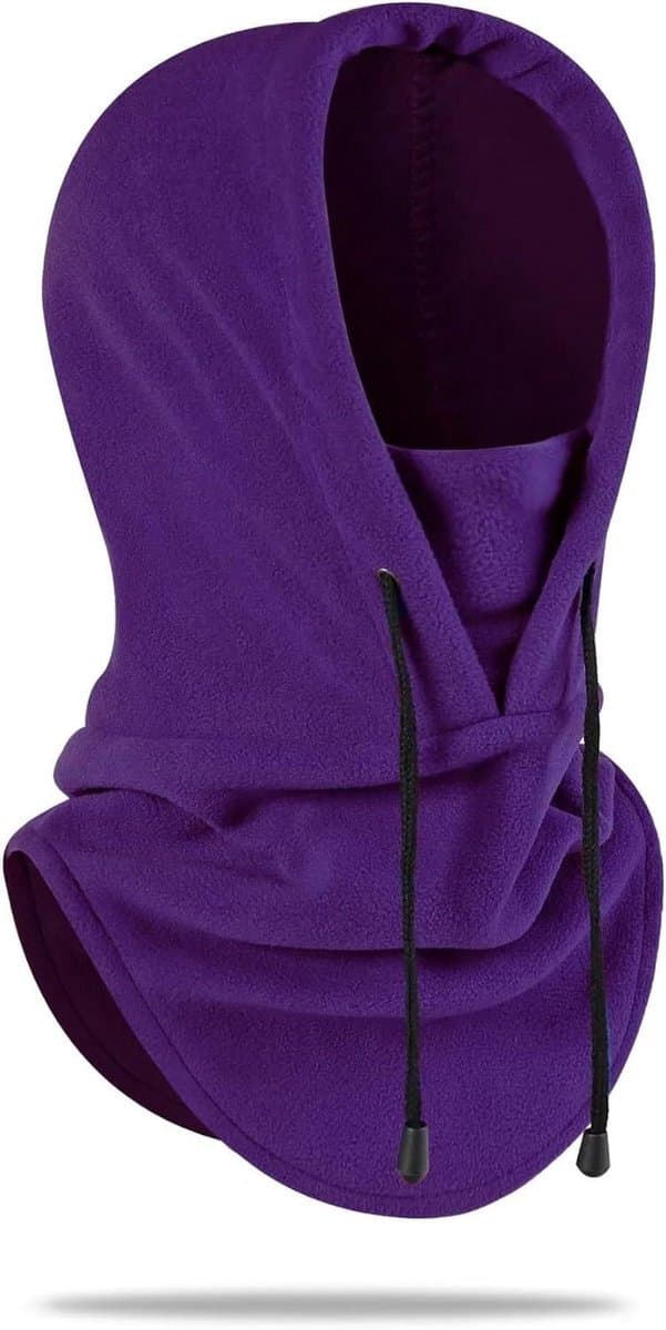 Nekwarmer Masker - Winter Hoofddeksel - Buitenactiviteiten Bescherming - Fleece Voering - One Size - Zwart