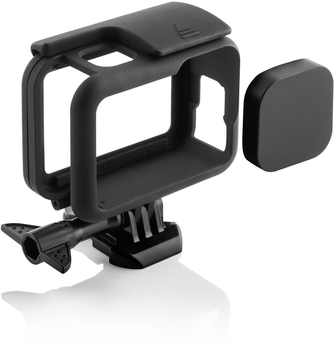 MOJOGEAR Beschermframe kunststof voor GoPro 13 met lensdop - Stevig kunststof - Speciaal ontworpen voor de GoPro Hero 13 - Zwart