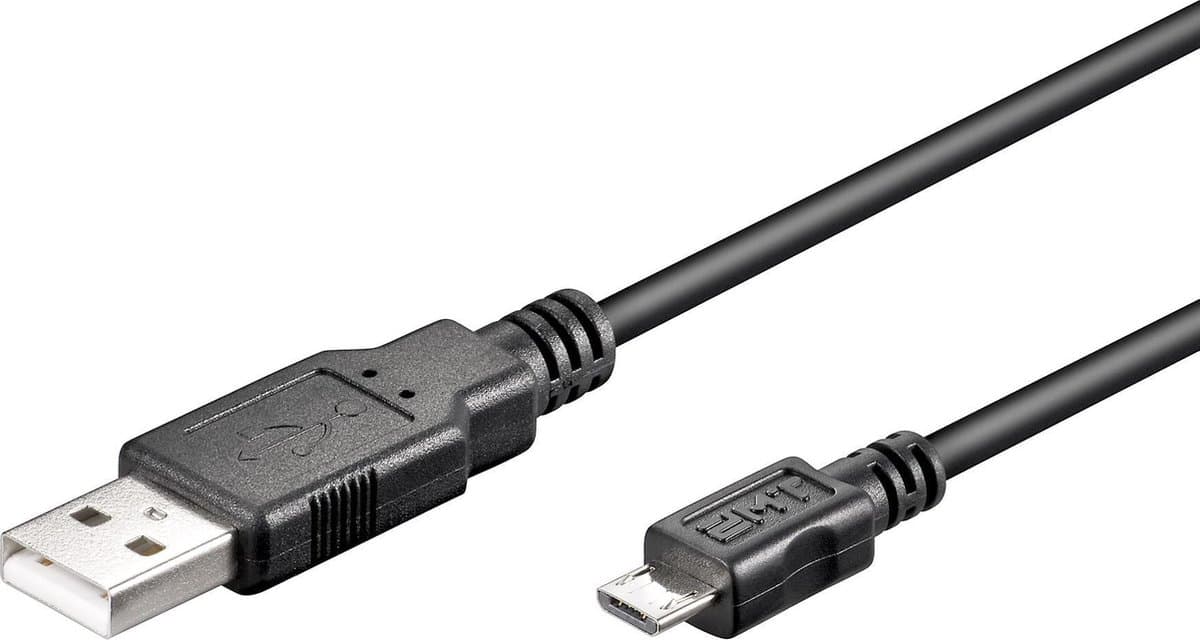 Wentronic - USB 2.0 A Male naar USB 2.0 Micro Male - 5 m