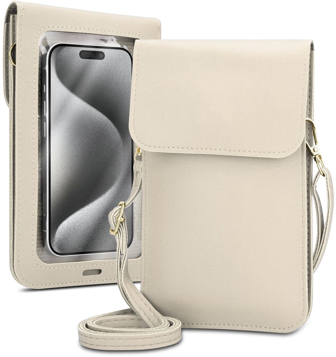 Mobielhoesje geschikt voor WIKO GETAWAY in WIT Etui Case Cover Handtas voor dames