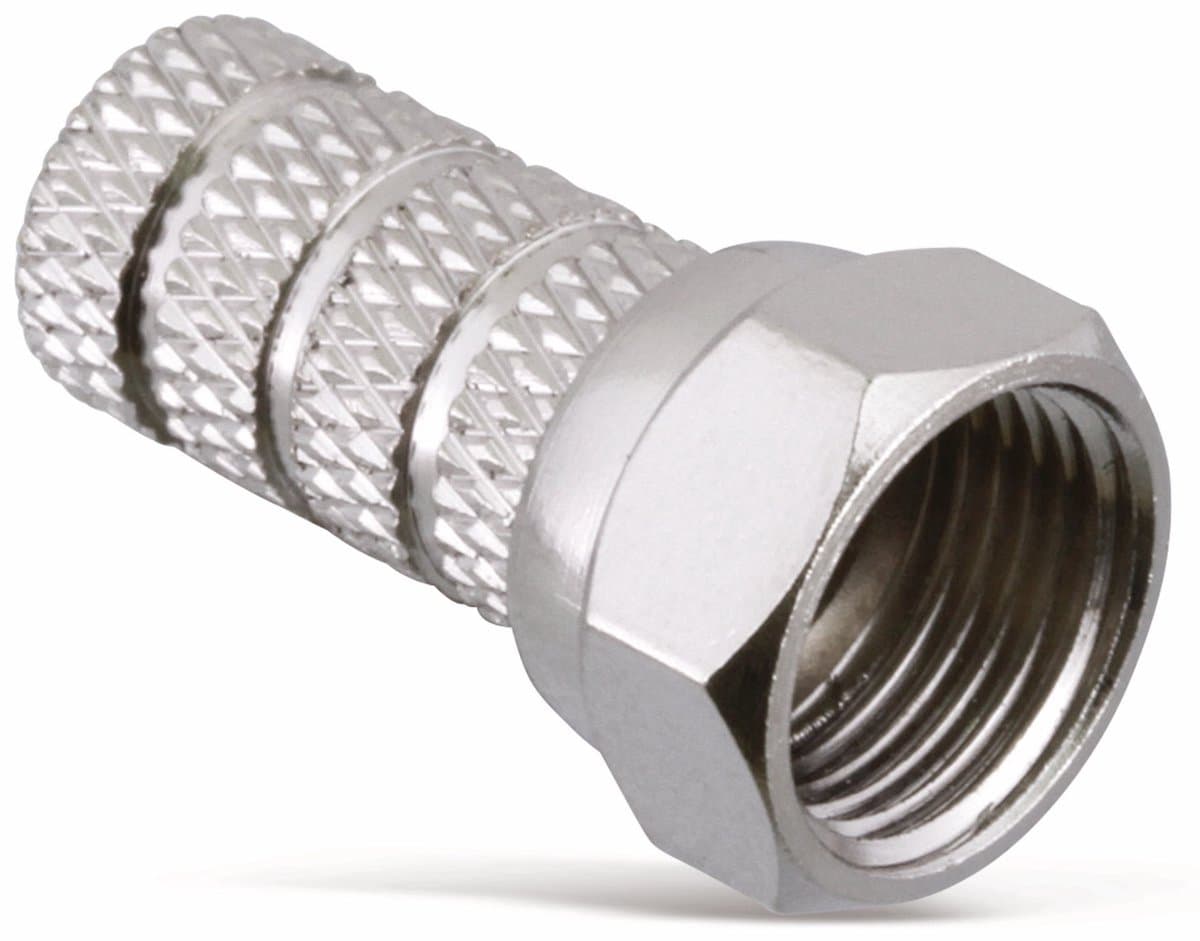 Schroef F-connector voor 7,2mm kabel / recht