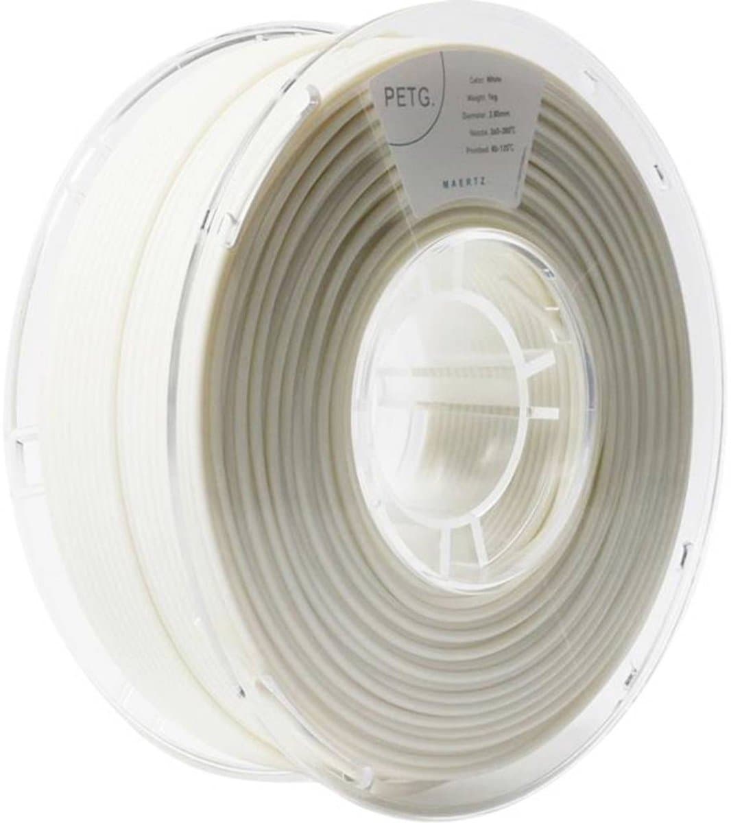 Maertz PMMA-1011-008 PMMA-1011-008 Filament PETG Chemisch bestendig 2.85 mm 1000 g Wit 1 stuk(s)