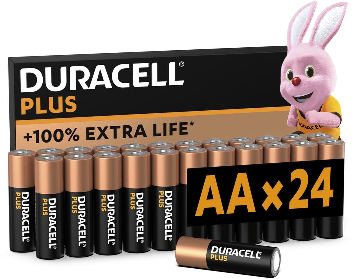 Duracell Plus AA - alkaline batterijen - 1,5V, LR6 - 24 stuks