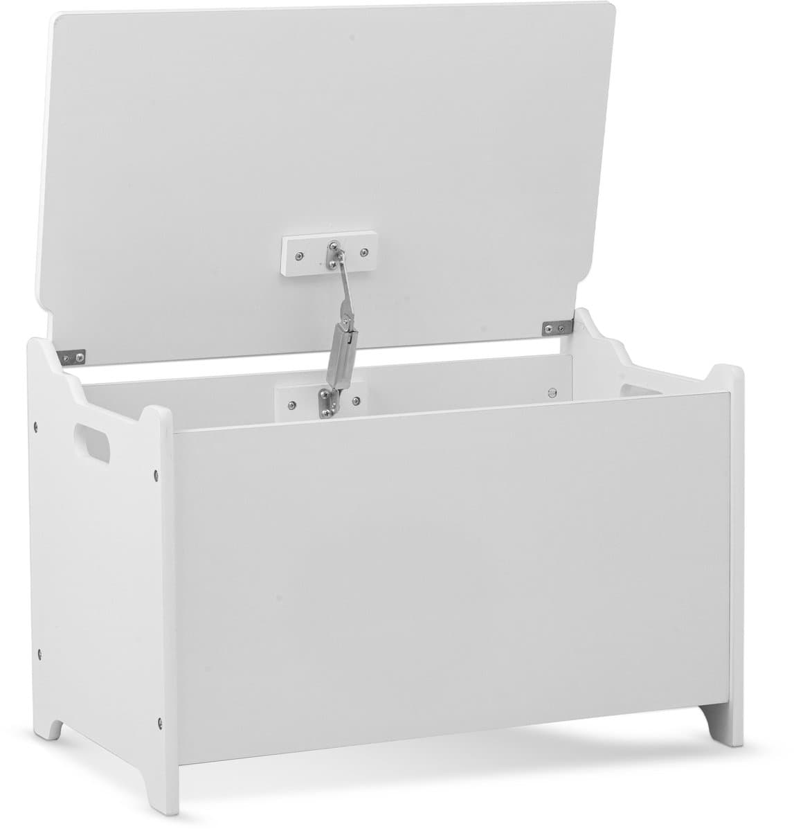 Oemmie Speelgoedkist - Opbergbox - Opbergkist - Opbergbak - Opbergkist kinderen - 60x40x37cm - Veiligheidsscharnieren - Wit