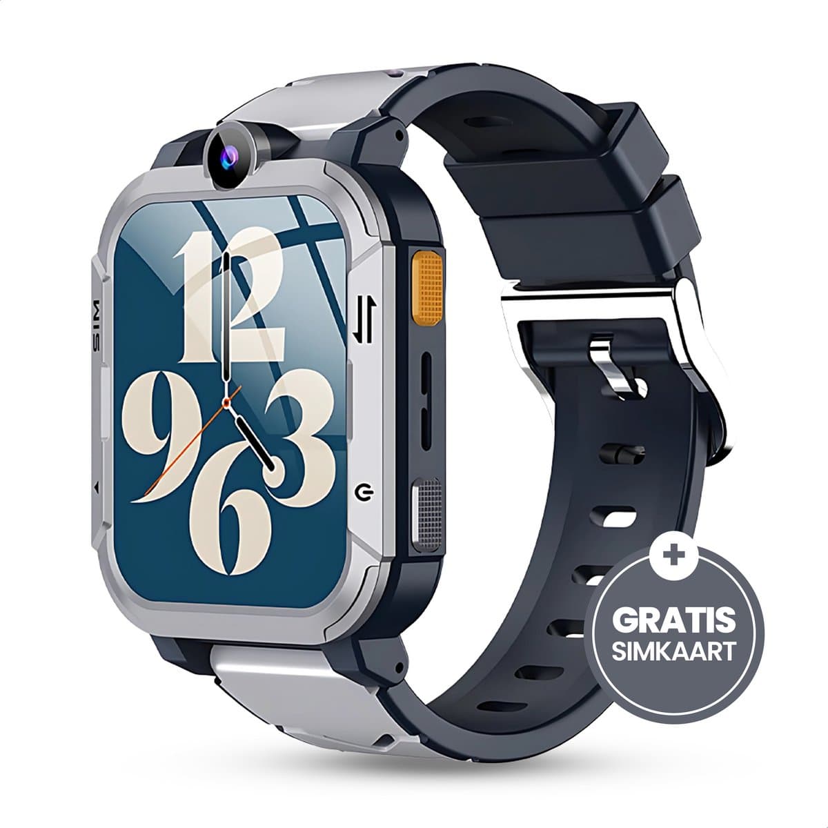 Trakidz Smartwatch kinderen - Jongen & meisje - Kinderhorloge - Gps - Horloge kids - grijs