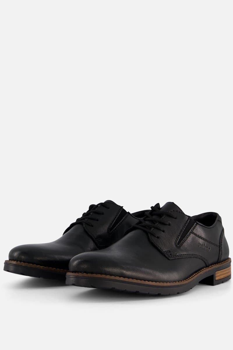 Rieker Veterschoenen zwart Leer - Maat 45