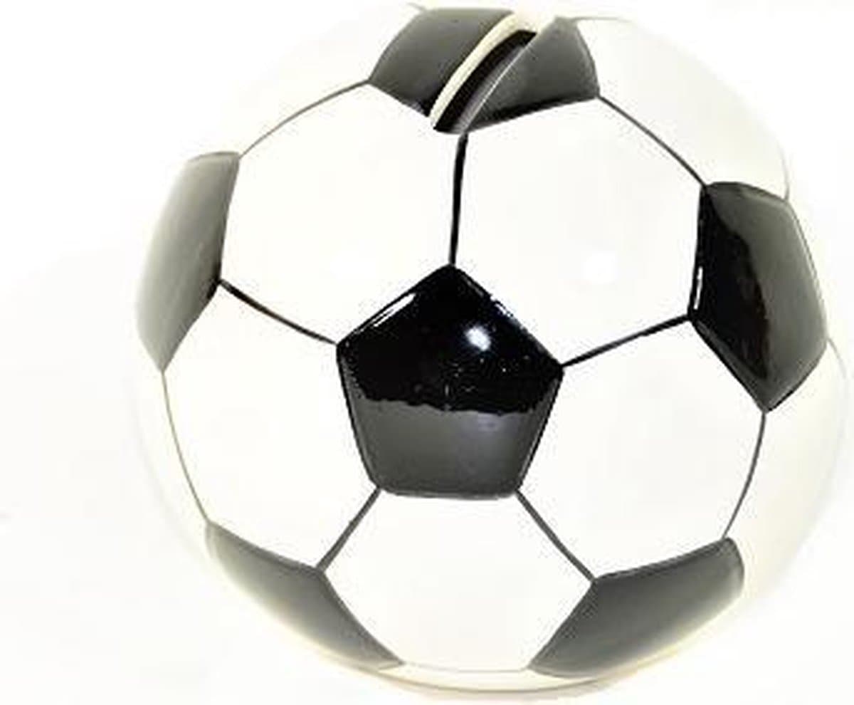 spaarpot - keramiek voetbal - 13 cm - fairtrade uit Thailand
