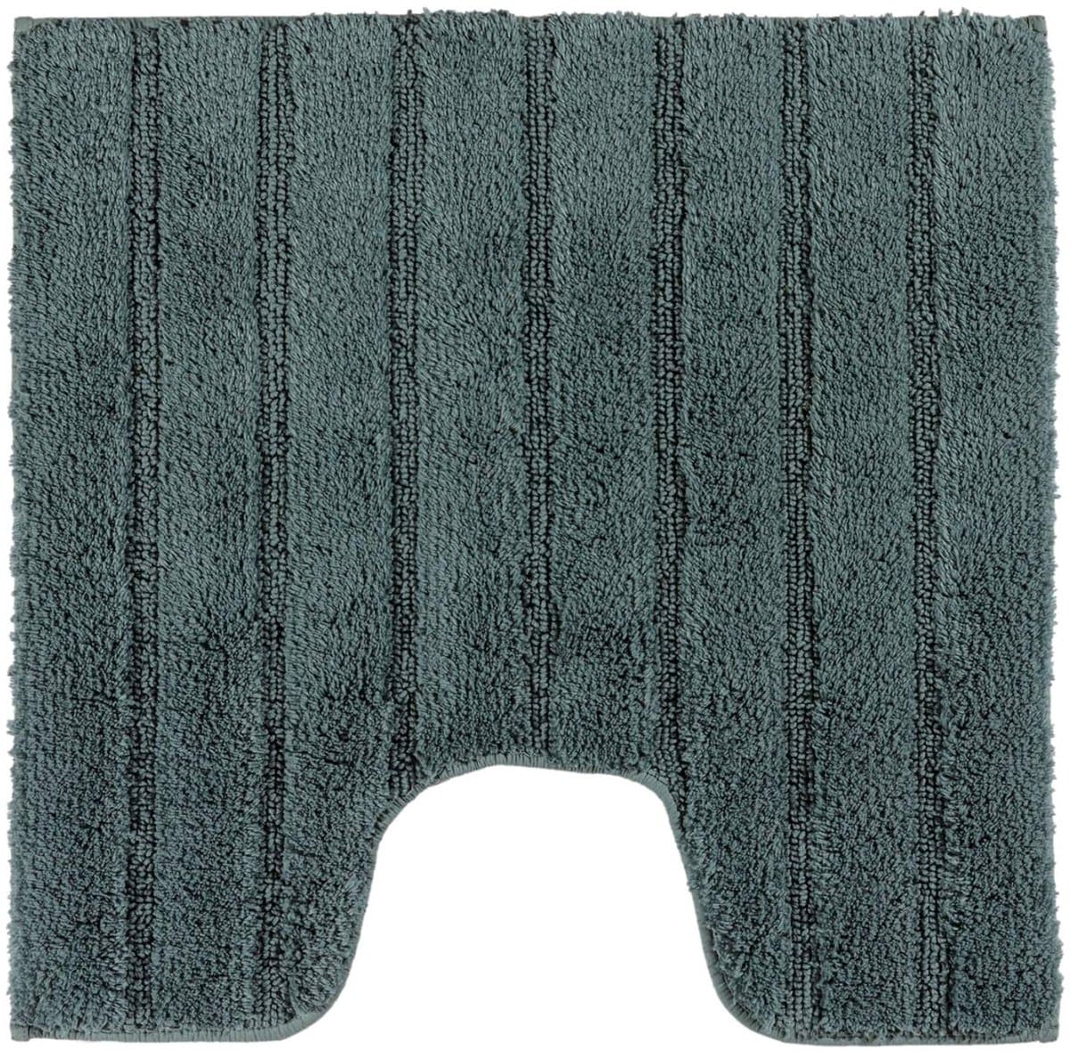 Casilin WC-mat Antislip California - 59x59cm - Met Uitsparing - Vierkante Badmat - Waterabsorberend - Wasbaar en Sneldrogend - 100% Katoen - Eucalyptus, Groen