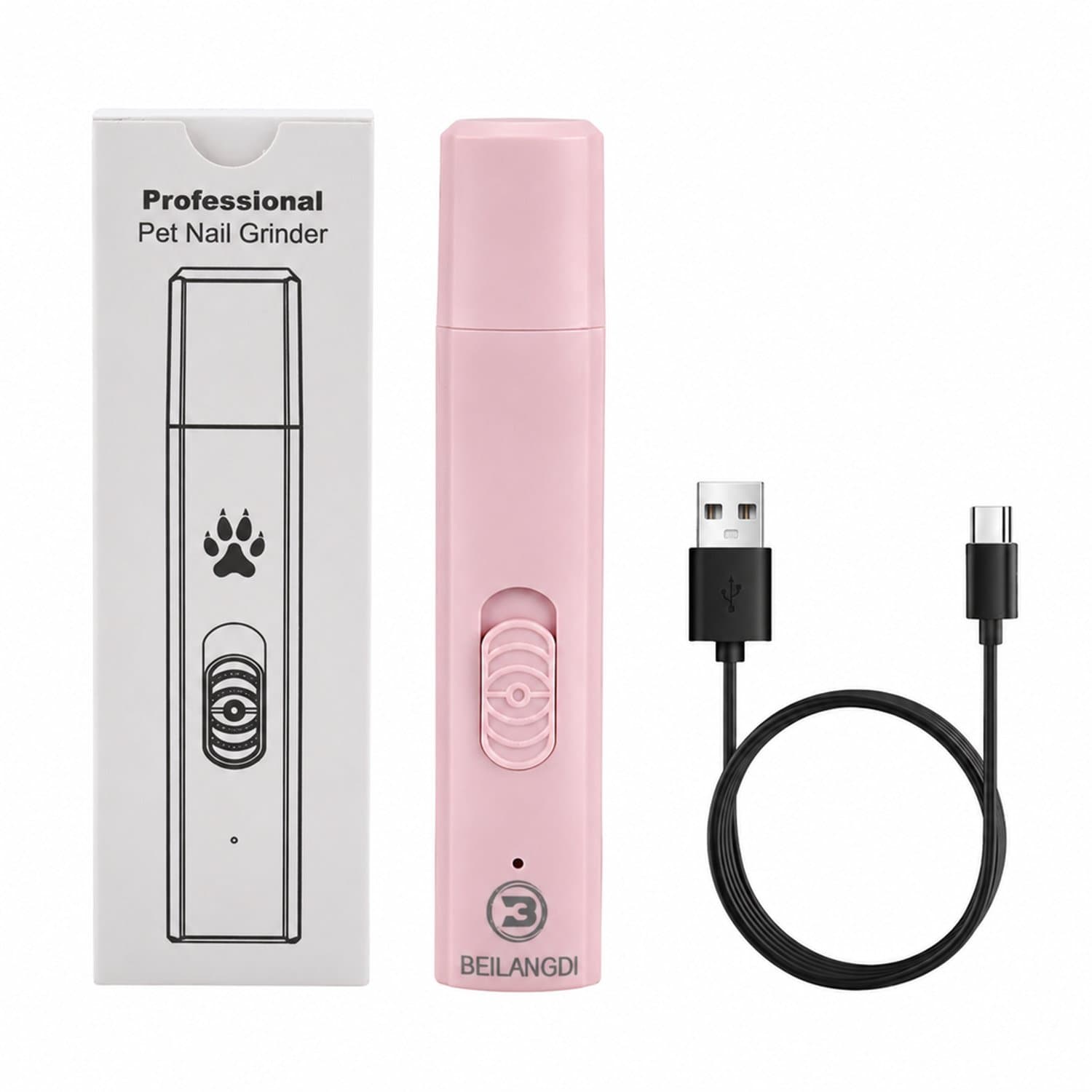 Elektrische nagelknipper voor huisdieren - Oudroze - Elektrische nagelverzorging voor honden en katten
