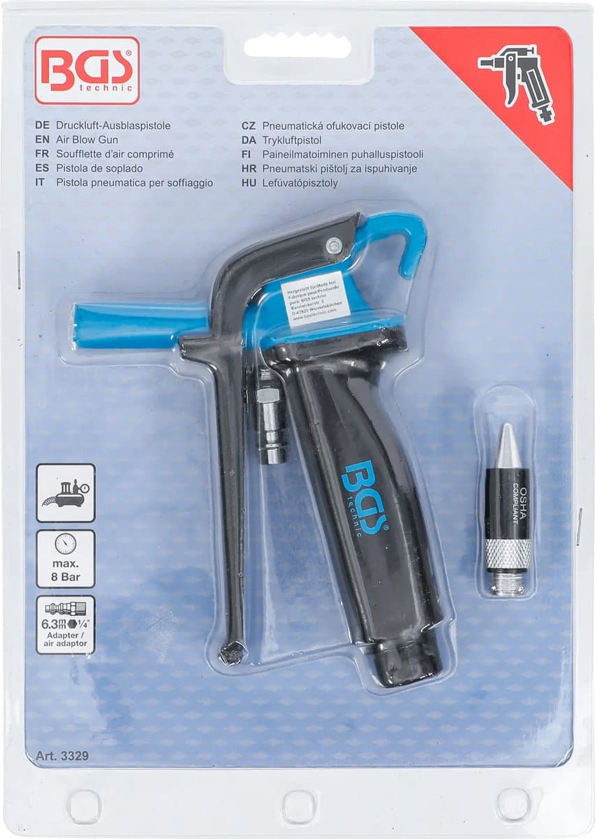 BGS Perslucht blaaspistool - met geluiddempend mondstuk