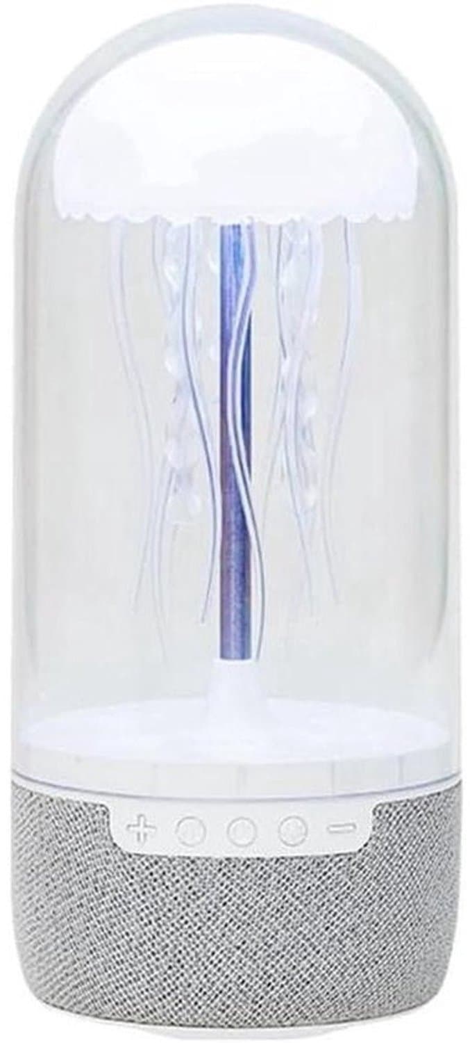 Kwallenlamp met speaker - Draadloze audio - Home-entertainment - 3D-surroundsound - 12 x 25.5 cm - Wit
