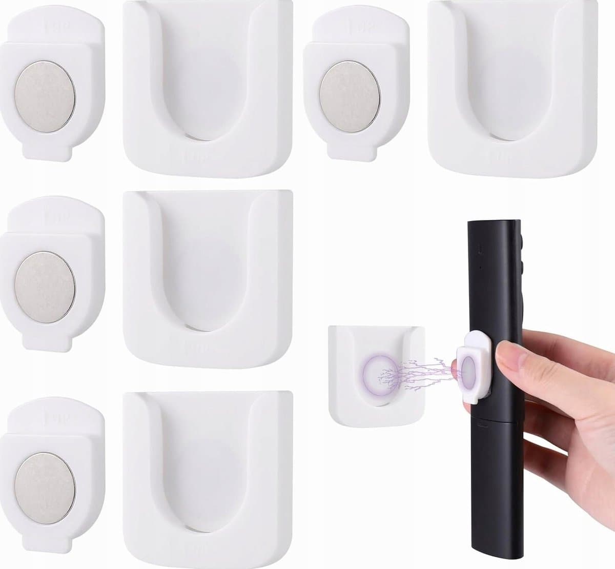 Magnetische Houders voor Afstandsbedieningen - 6 Stuks - Wit