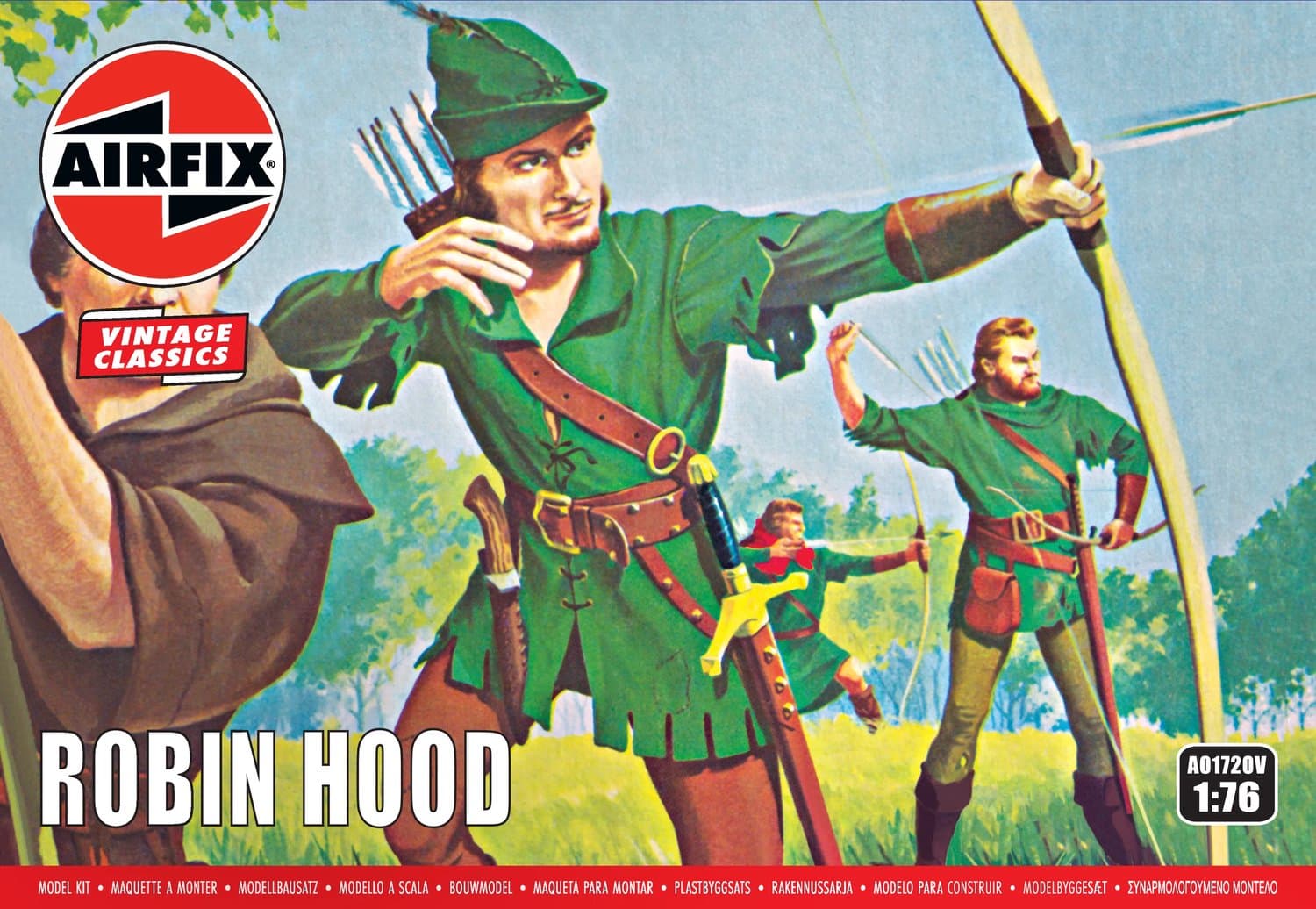 Airfix Modelbouwpakket Militaire voertuigen - 01720V Robin Hood - Vintage Classics - 38 Figuren en 1 Paard Plastic - 1:76 - Modelbouw