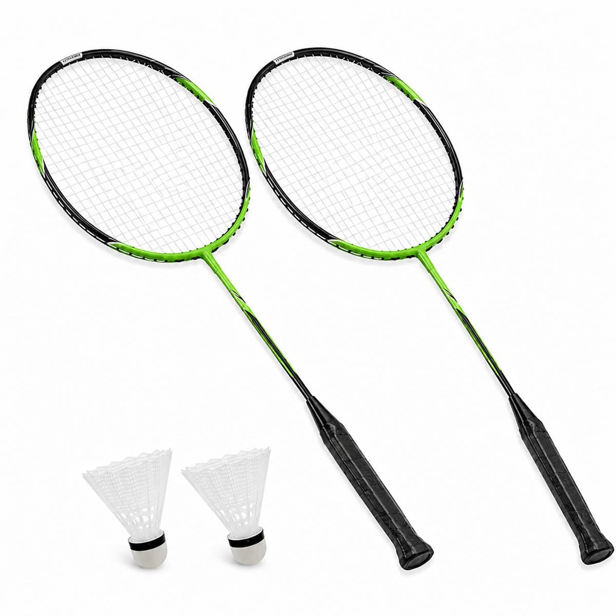 Suotu Sportbadmintonracket - Gemiddelde flexibiliteit - Evenwichtige balans - Geschikt voor kinderen en volwassenen - Groen