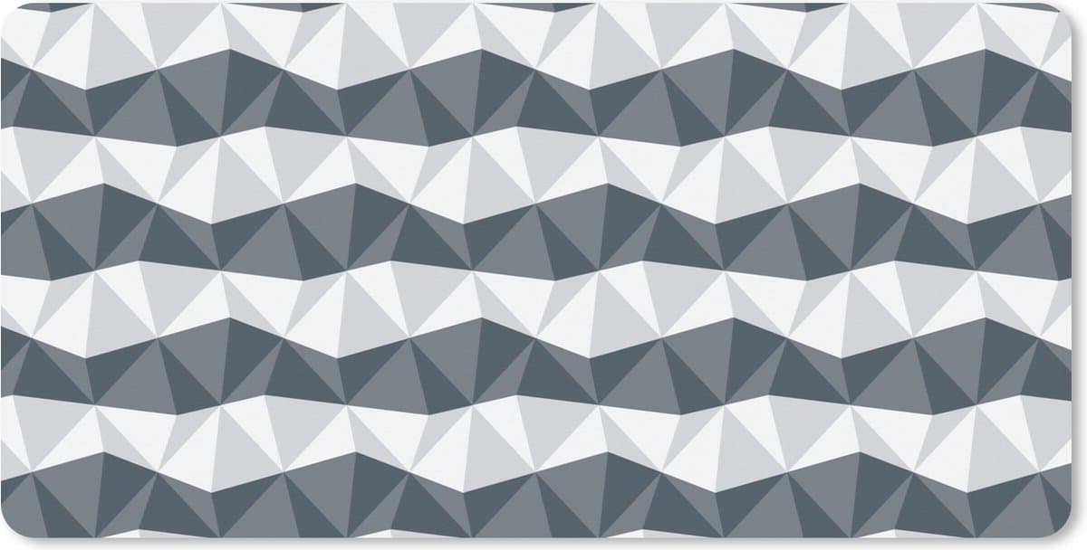 Muismat XXL 100x50 cm - Bureau onderlegger - Bureau mat Zebra - Geometrie - Patronen - Bureaumat - Gaming mousepad xl - Bureaulegger groot - Computer deskmat