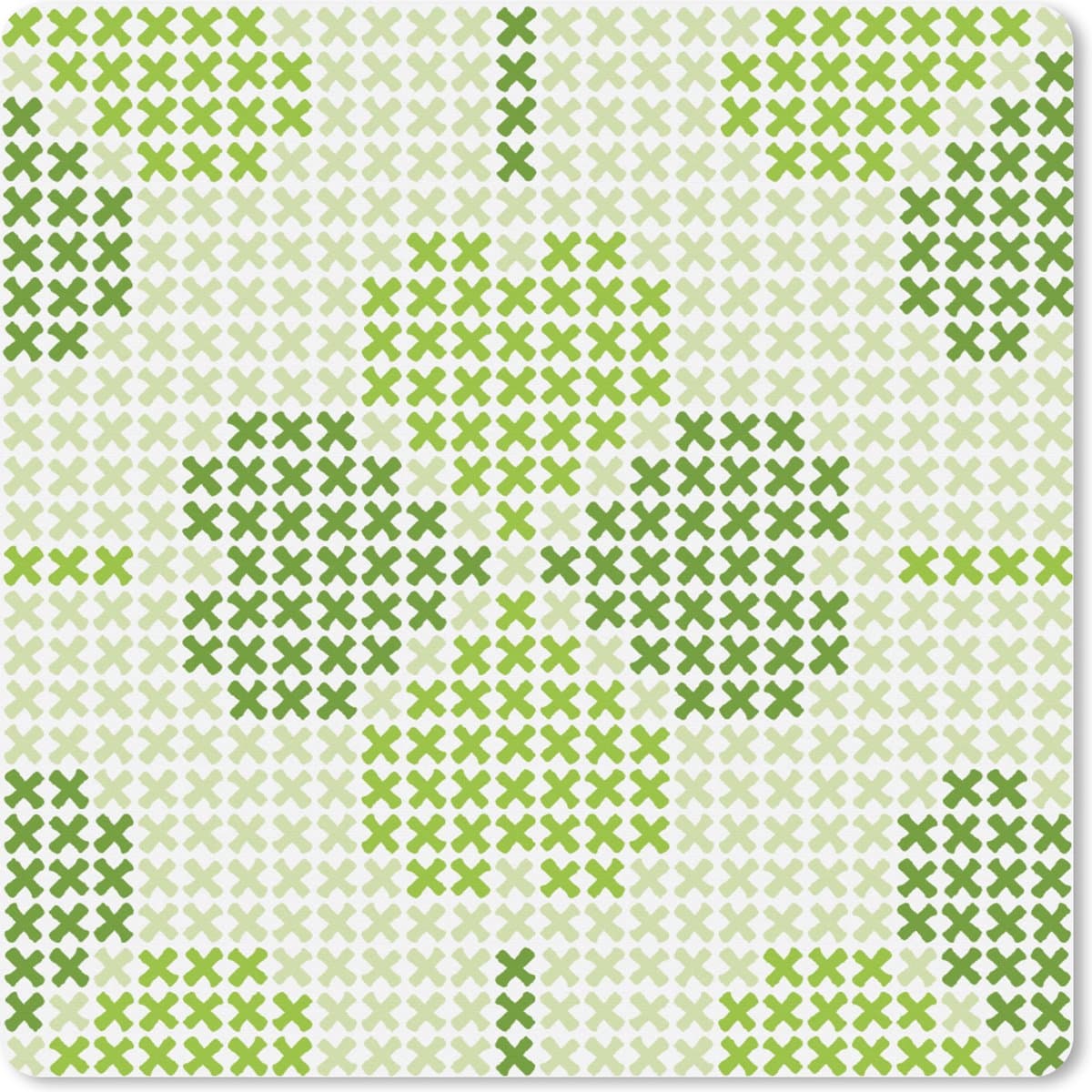 Muismat XXL 80x80 cm - Bureau onderlegger - Bureau mat Klaver - Patronen - Groen - Bureaumat - Gaming mousepad xl - Bureaulegger groot - Computer deskmat