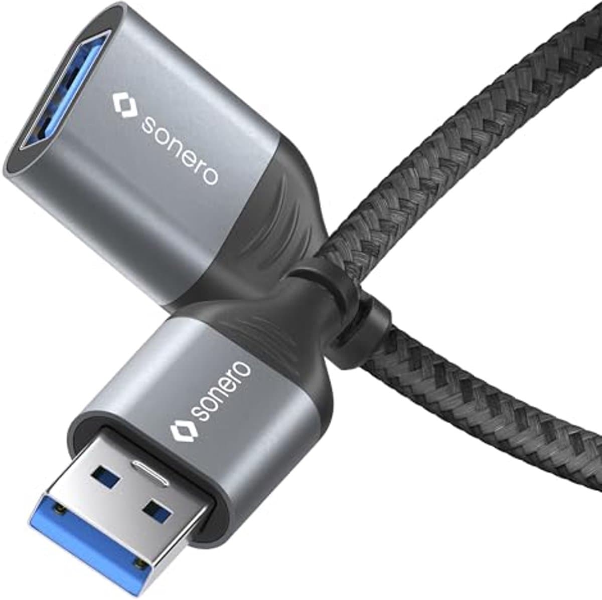 USB-A naar USB-A datakabel 3.0 - 5 GB/s, 3 meter, verlengkabel