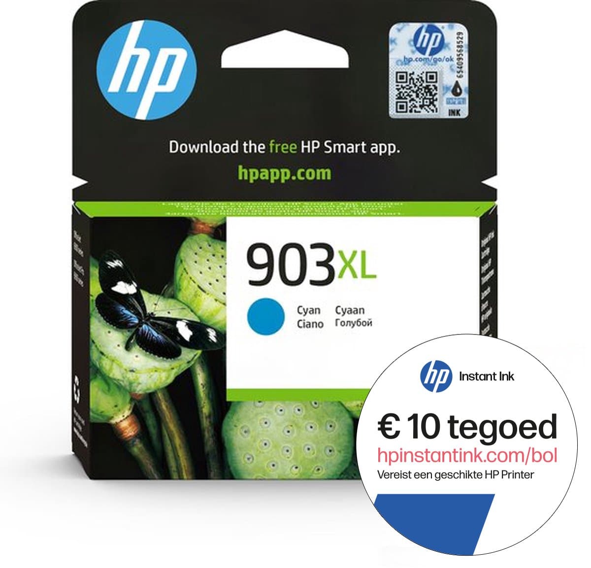 HP 903XL - Inktcartridge - Origineel - Cyaan + Instant Ink tegoed