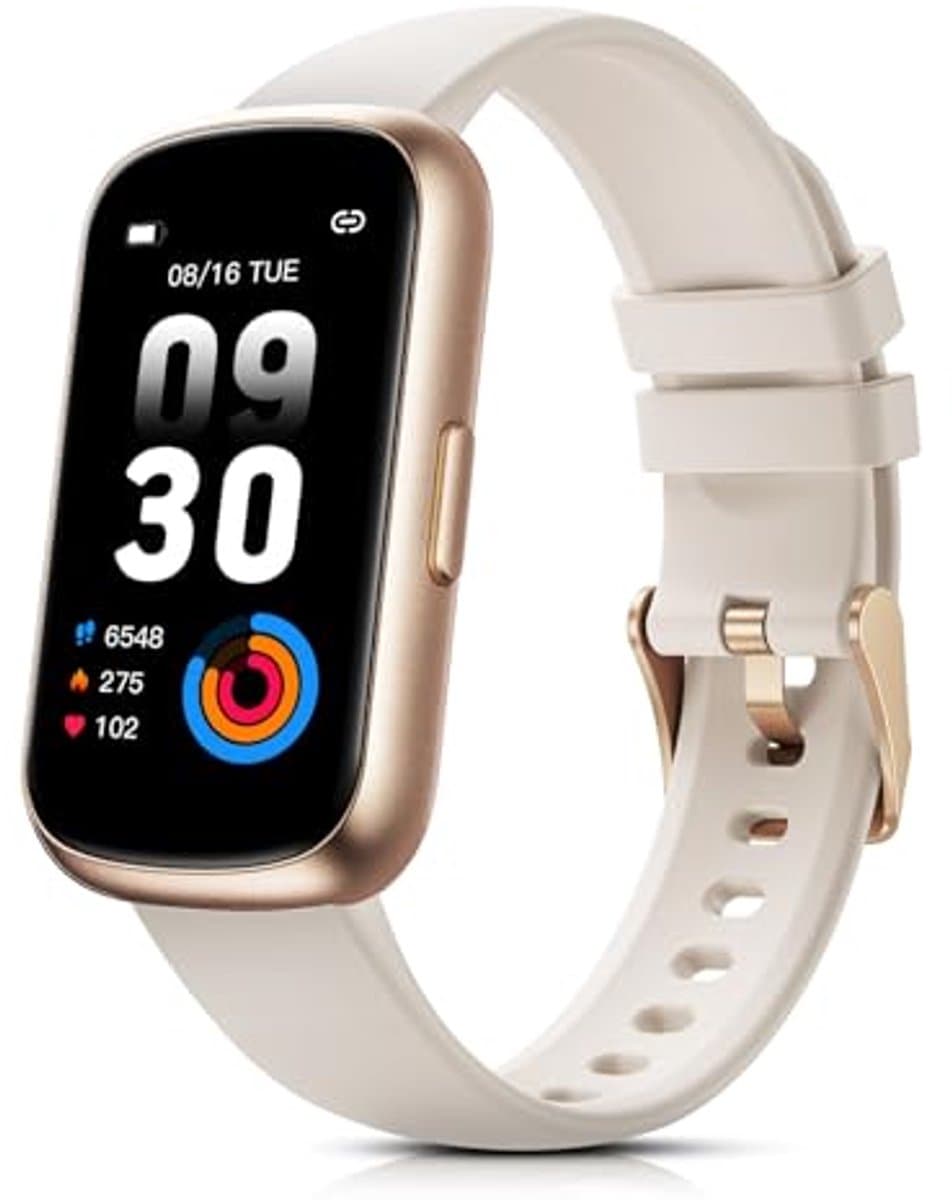 Fitnesshorloge voor dames met hartslagmeter en slaapmonitor – 1,47 inch waterdichte smartwatch met 24 sportmodi