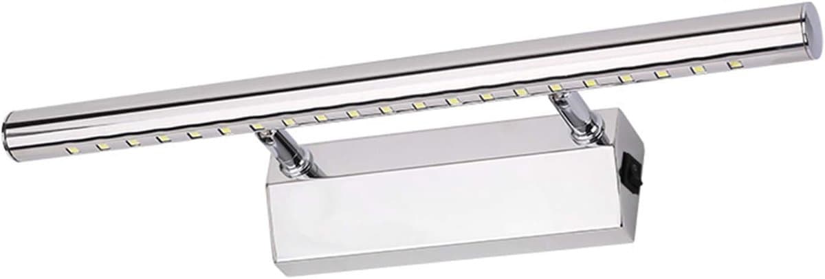 LED Spiegellamp - wandlamp met chroom kleur - badkamerverlichting - l:55cm - 3000K - 7W