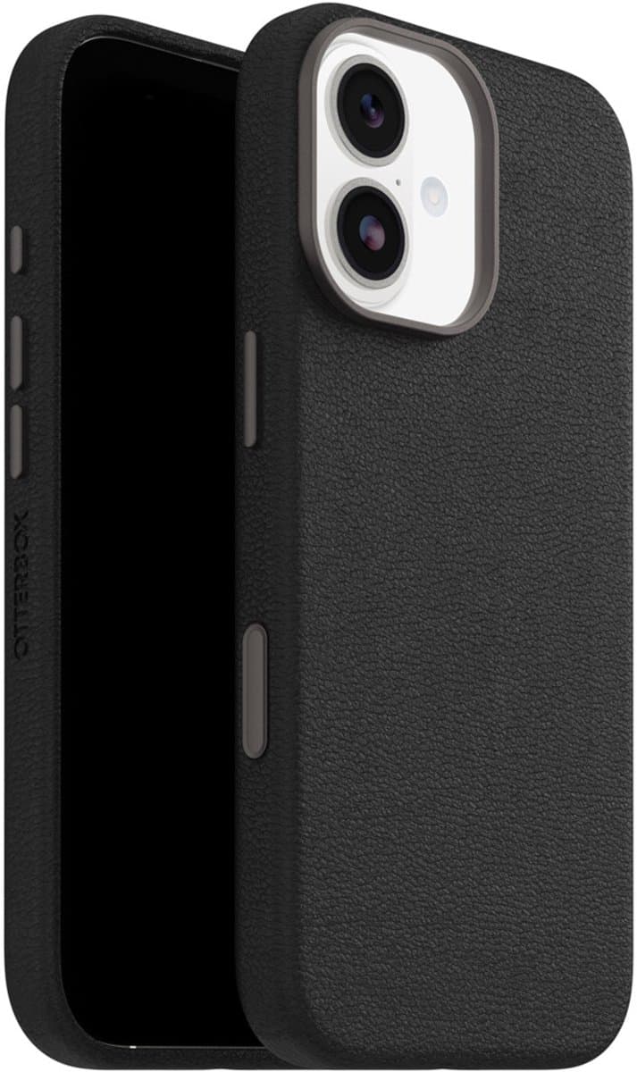 Otterbox Symmetry iPhone 17 Back Cover met MagSafe Magneet Leer Zwart