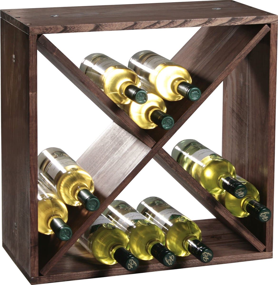 Kesper Wijnrek - hout - vierkant - 24 flessen - 25 x 50 cm - wijnhouder