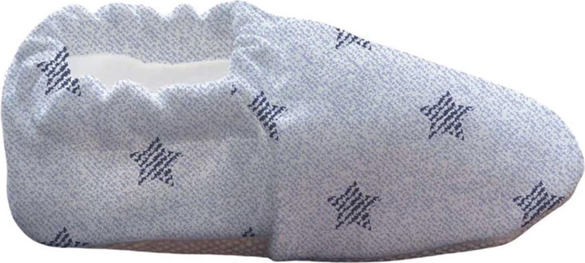 ZOMER Baby Slofjes, Pantoffels, Sloffen, Zacht Katoenen - Blauwe Sterren EU 24-25