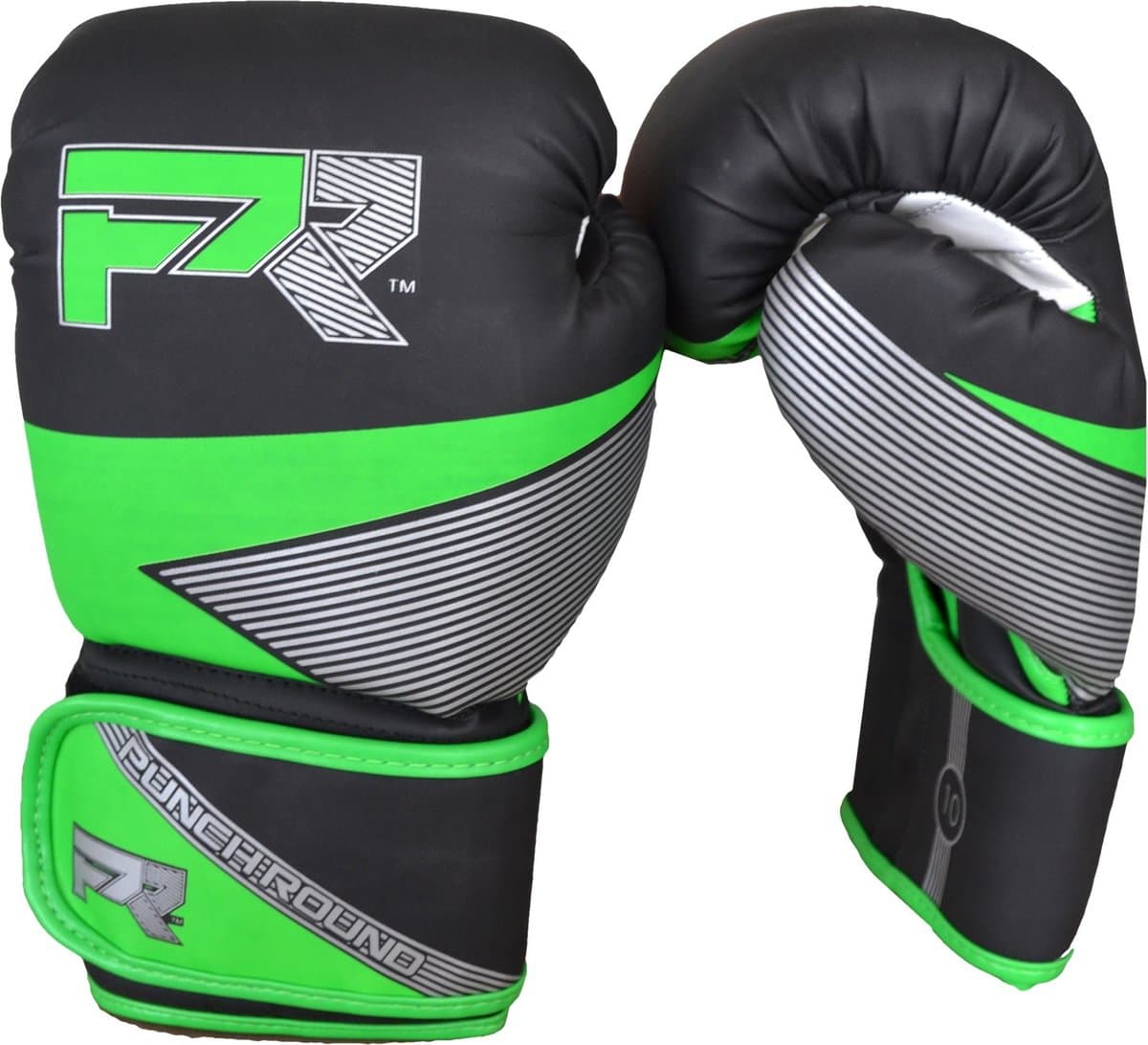 Punch Round Bokshandschoenen Evoke Zwart Groen - 14 OZ