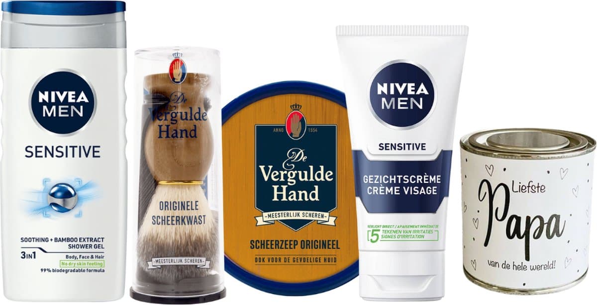 Vergulde Hand Cadeauset Papa & Nivea