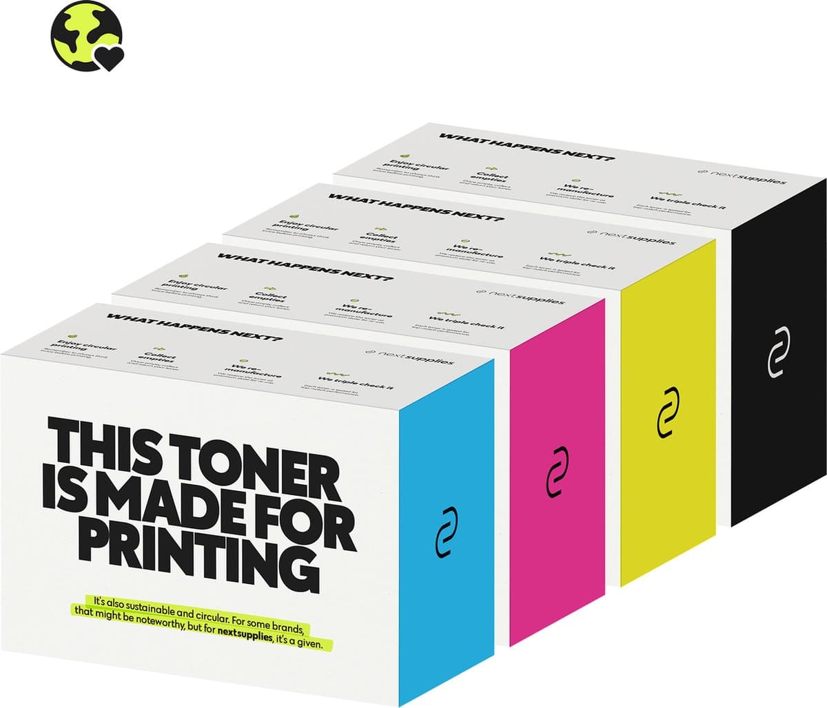 Multipack HP 501 / 502 (Zwart/Cyaan/Magenta/Geel). Originele toners, circulair.