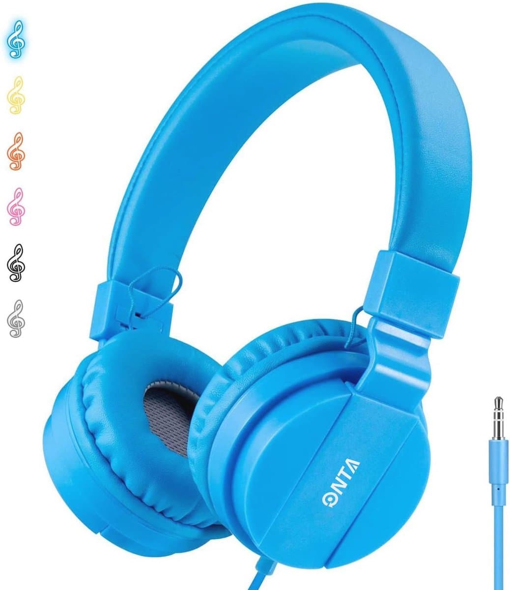 Opvouwbare Hoofdtelefoon voor Kinderen - Comfortabele On Ear Audio Headset in Blauw