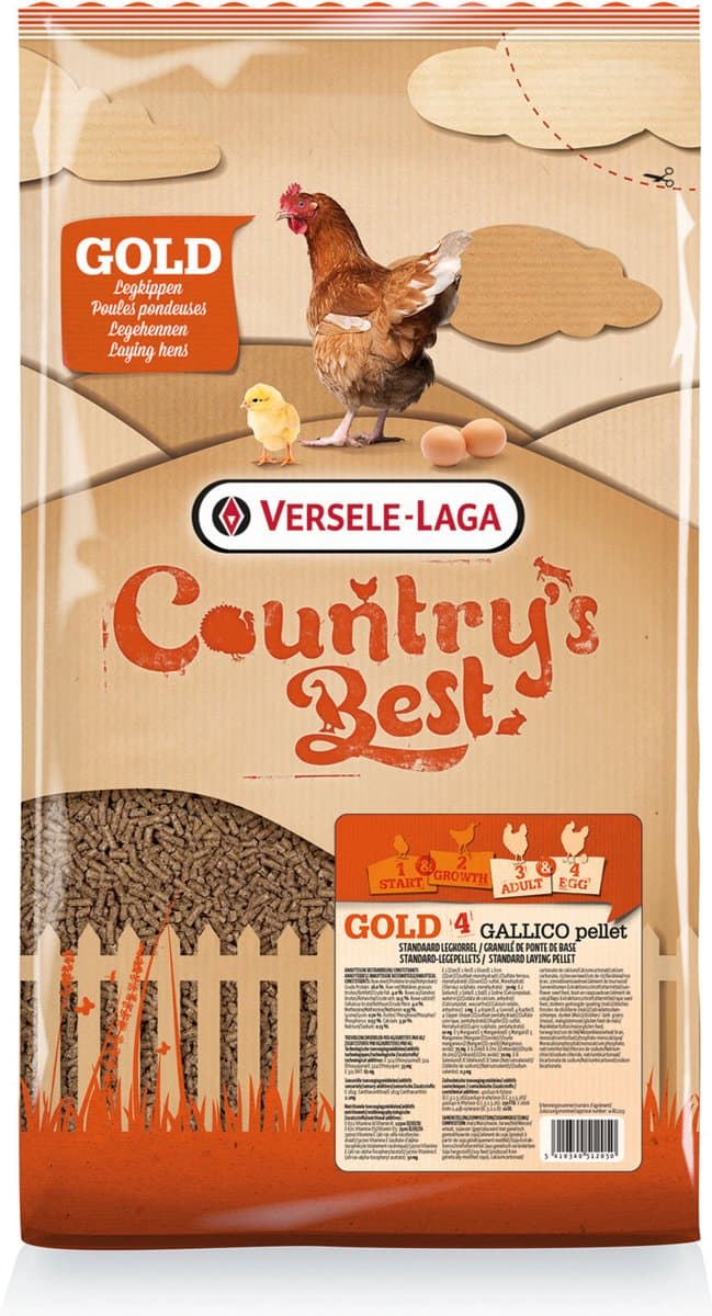 Versele-Laga Country's Best Gold - Gallico Pelletlegkorrel - Kippenvoer - 5 kg