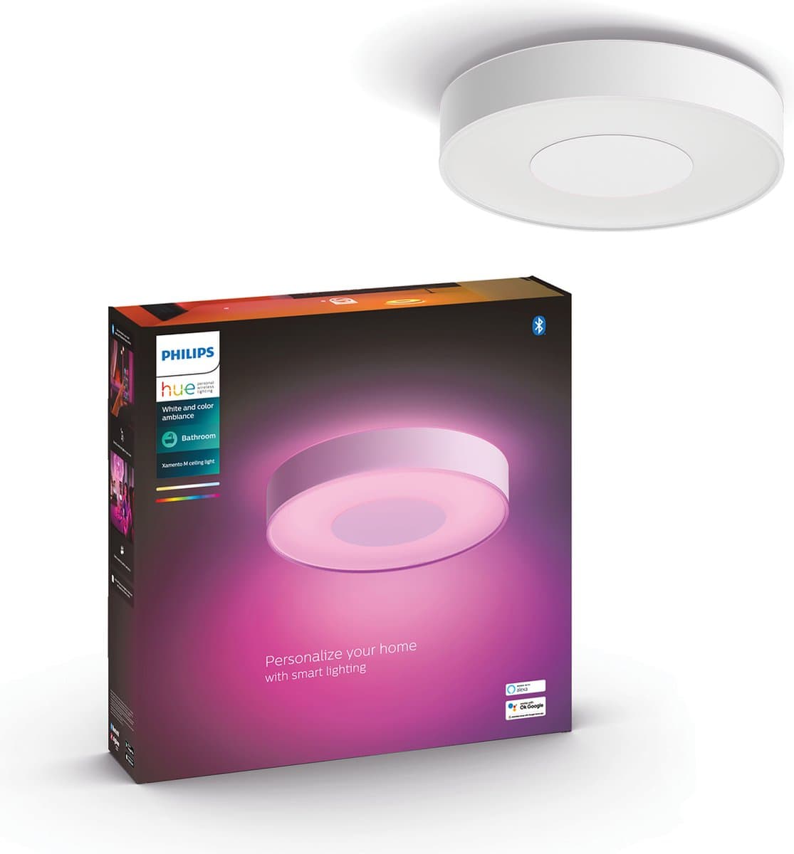 Philips Hue Xamento M badkamerplafondlamp Wit