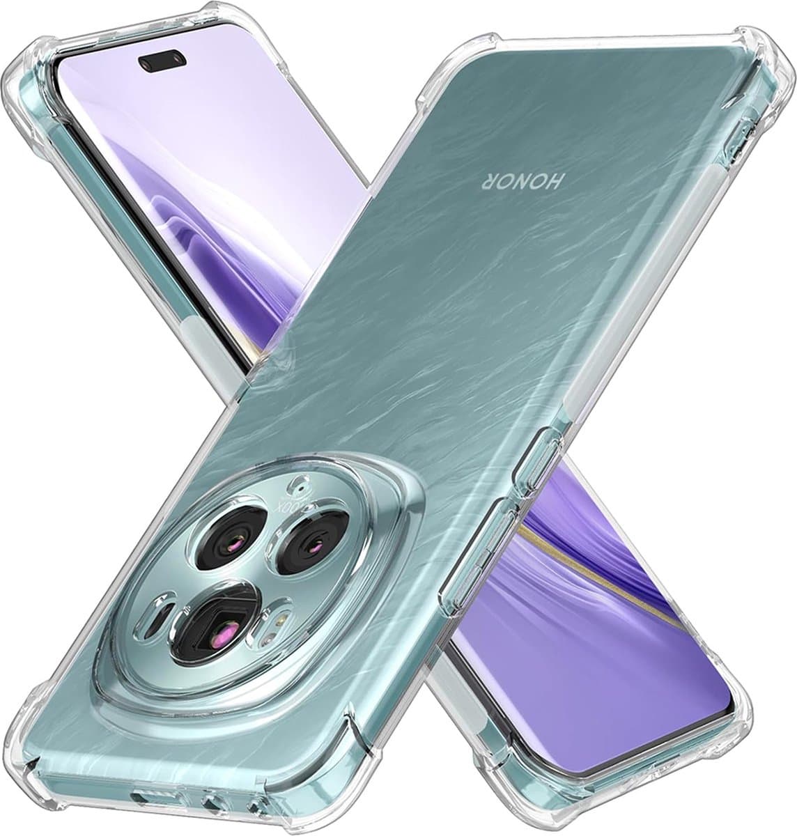 Hoesje geschikt voor HONOR Magic6 Pro - Techsuit Shockproof Silicone Back Cover - Transparant